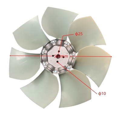 QSF3.8 QSB4.5 ফোর্কলিফ্ট উপাদানগুলির জন্য ইস্পাত প্লাস্টিকের রেডিয়েটর ফ্যান ব্লেড H5T01-00501